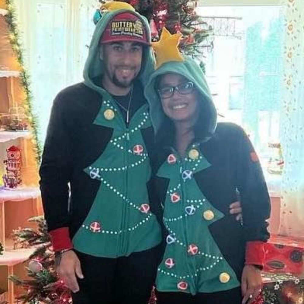 Matching Christmas Tree Toss Game Onesies - image 1